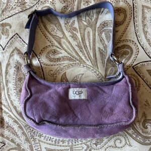 Vintage UGG Australia Purple Suede Y2K Baguette Shoulder Bag
